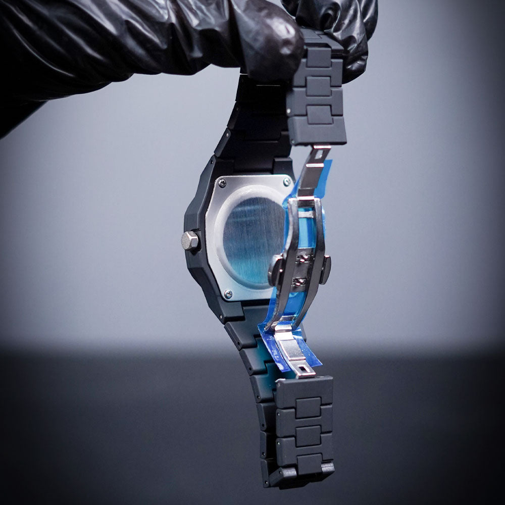 Arabic Aura Watch – Premium Metal Design | Waterproof | Stylish Black Look